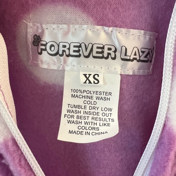 Forever Lazy Fleece Unisex Onesie with Pocket, Hood & Removable Feet - Picture 4 of 12